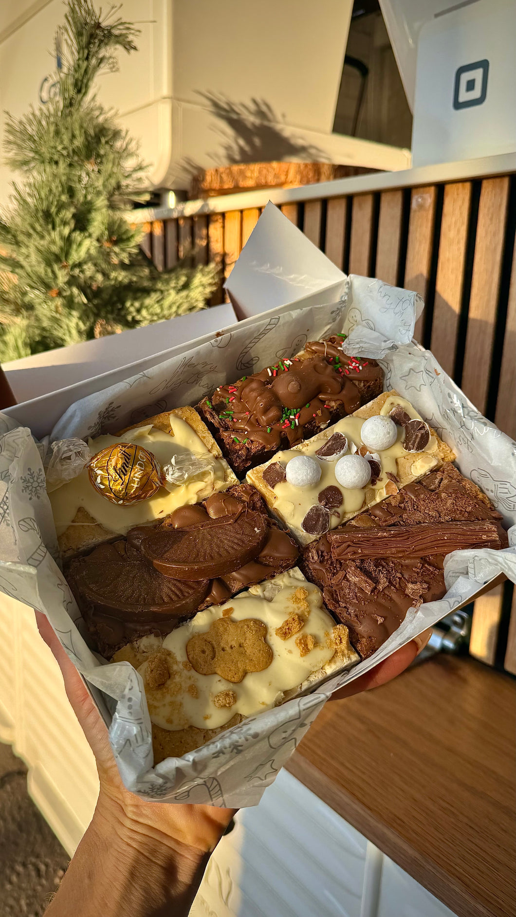 Christmas brownie & blondie box